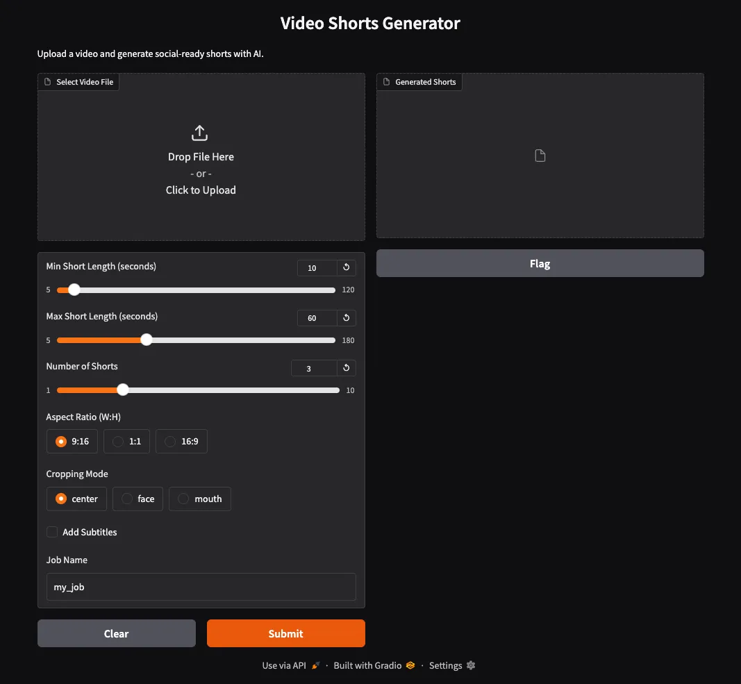 Video Shorts Converter App